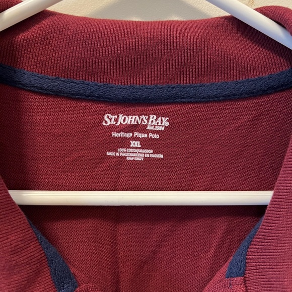 St. John’s Bay Burgundy Polo Shirt - Picture 3 of 3